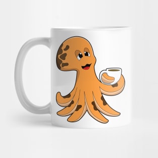 Octopus with Cup of Coffee Mug